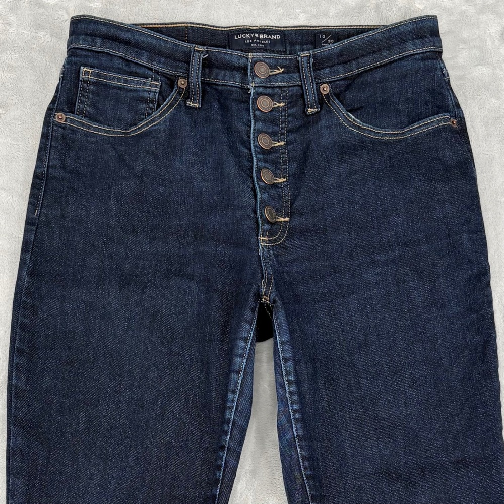 Lucky Brand Jeans Women 10/30 (29x26) Blue Bridgette High Rise Skinny Button Fly